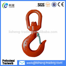 G80 Forged heavy lifting swivel eye hook